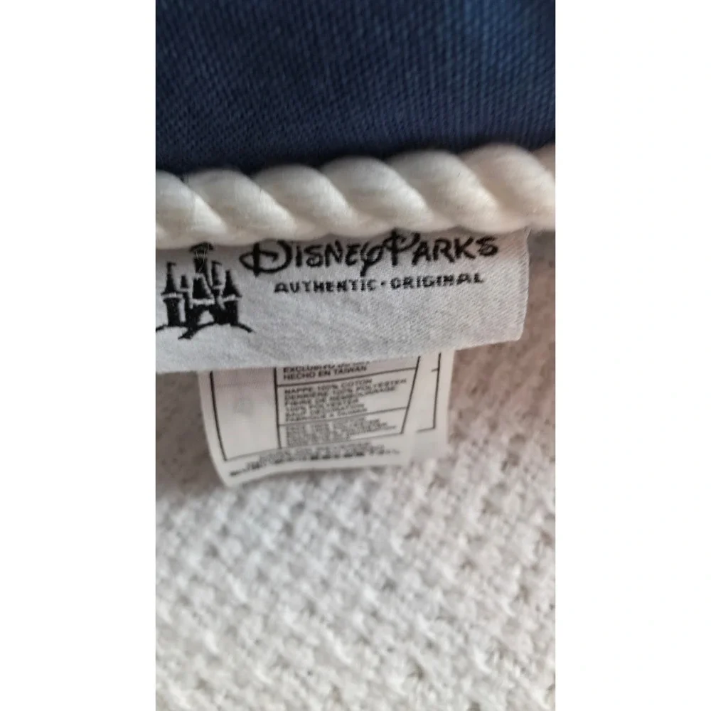 Disney Parks Mickey Mouse Throw Pillow Blue White Nautical American Legend EX